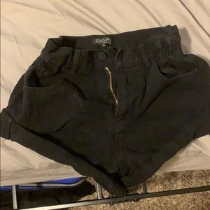 Black high waisted shorts